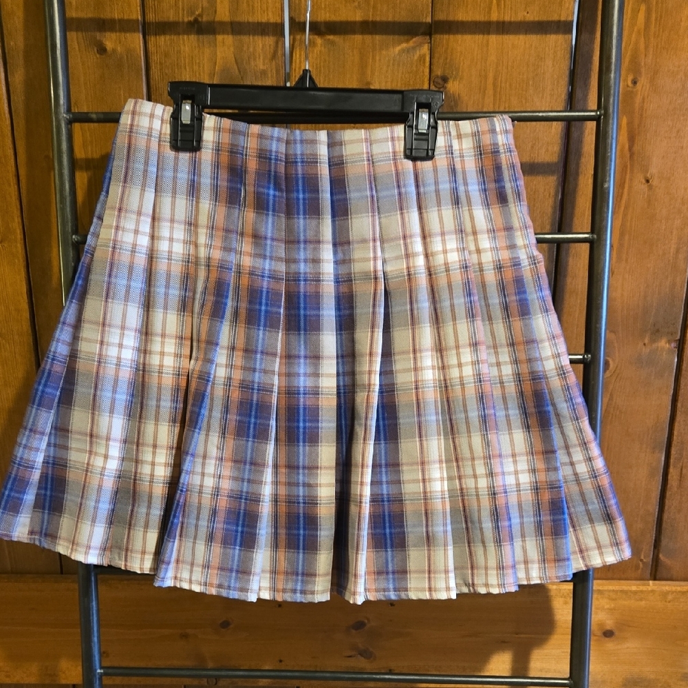 Plaid Pleated Skirt